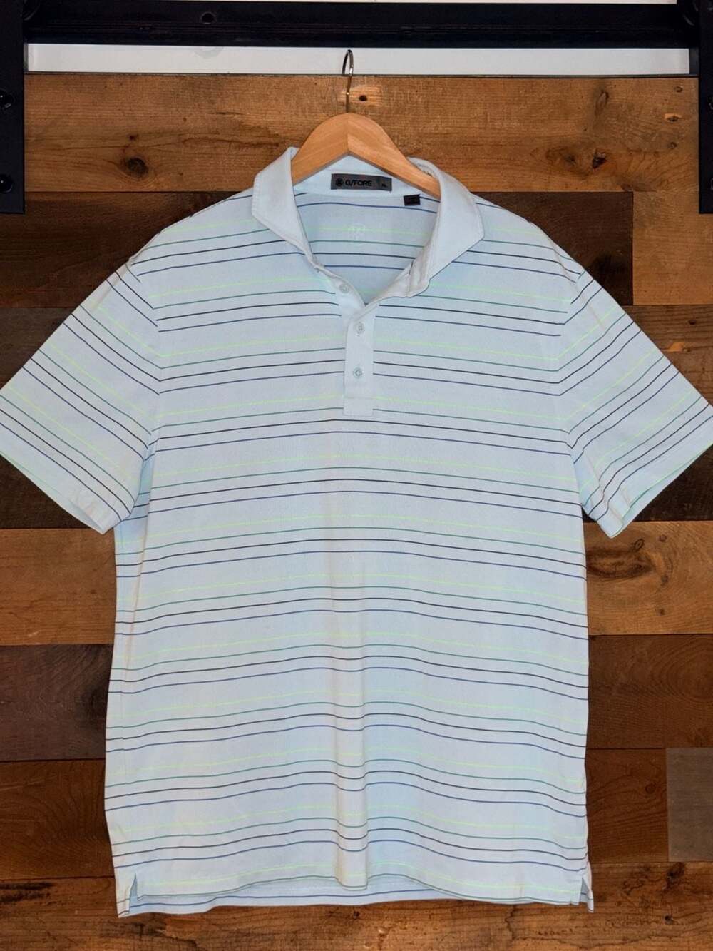 G/FORE Men's Multi Stripe Tech Jersey Golf Polo Size XL